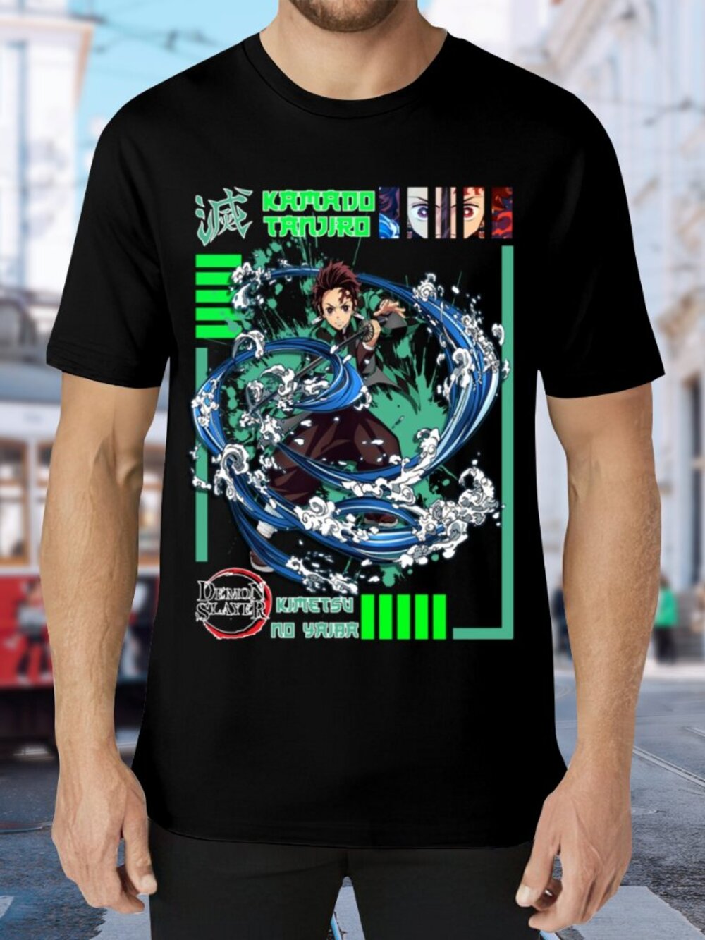 Black Tanjiro Graphic Short Sleeve Tee